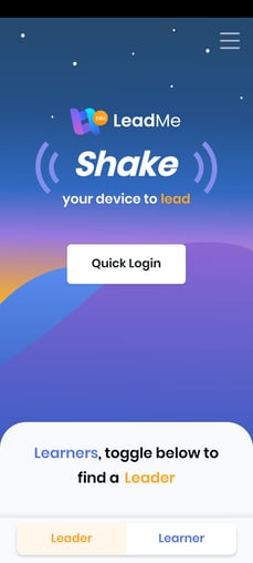 LeadMe Login Page